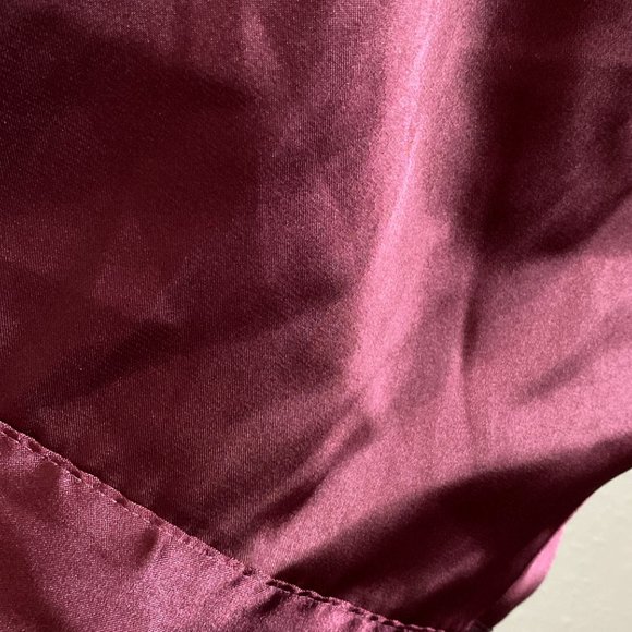 ROBE BUNDLE Burgundy Maroon Silk Bridesmaids Robes Pack of 3 - Picture 7 of 7